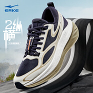 鴻星爾克（ERKE）縱橫2.0跑步鞋新款防滑緩震跑鞋舒適減震男鞋休閑戶外運動鞋 夏蟬藍/微晶白 42