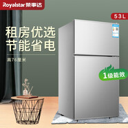 榮事達(dá)（Royalstar）【一級(jí)能效】 榮事達(dá)小冰箱家用小型辦公室租房宿舍節(jié)能省電迷你冰箱 53A136 銀色 一級(jí)能效(高76cm)