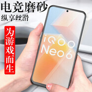 菲科斯 【秒貼無塵倉】適用vivo iQOO Neo6鋼化膜neo6se手機膜抗藍光全屏覆蓋高清無白邊防爆防窺膜 neo6/6se【升級強抗指紋】磨砂膜*2片裝
