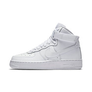 耐克（NIKE）Air Force 1 High 空軍一號全白高幫板鞋 女鞋  653998-100 36