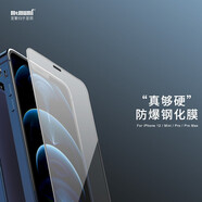 麥麥米適用iphone12pro手機(jī)殼海藍(lán)色輕奢12promax超薄磨砂保護(hù)套男女 iPhone 12mini【5.4】鋼化膜