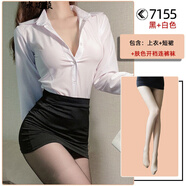 職業(yè)裝女裝套裝時(shí)尚氣質(zhì)性感職業(yè)裝女裝套裝斬制服性 感內(nèi)衣書OL教師包臀裙情器大碼情卻套裝 【【套裝【上衣+短裙】+膚色連褲開檔絲襪】】 【【S】】