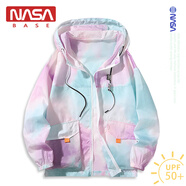 NASA BASE官方潮牌聯(lián)名外套男女款春夏季青少年漸變防曬衣服大碼皮膚衣夾克 D257粉色（防曬衣） XL （建議120-135斤）