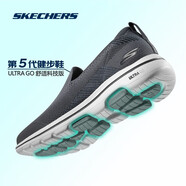 斯凱奇（Skechers）男鞋夏季新款GOWALK運(yùn)動(dòng)健步鞋一腳蹬軟底緩震防滑透氣網(wǎng)面休閑鞋 NVY海軍藍(lán)色 41 (260mm)
