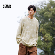 森馬（Semir）森馬針織衫男春時(shí)尚簡(jiǎn)約毛衫韓系簡(jiǎn)約休閑打底毛衣 D款-咖白色調(diào)00351 M