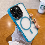 藍(lán)妮子 適用蘋果17pro手機(jī)殼iphone17promax手機(jī)殼16promax保護(hù)套13promax全包新款蘋果17/air手機(jī)殼全包 【群青色】強(qiáng)力磁吸*金屬攝像框 蘋果12【雙攝-6.1英寸】