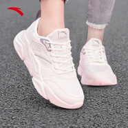 安踏（ANTA）女鞋運動(dòng)鞋2025秋冬季新款女士休閑鞋輕便耐磨學(xué)生黑色大碼跑步鞋 【皮網(wǎng)】星夜象牙白/霧灰 39