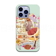 適用蘋(píng)果iPhone16promax手機殼15Plus手感14刺繡防摔手機保護殼套 【全彩半包殼】385小蘿莉 iPhone 16 Pro Max