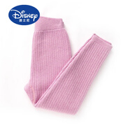 迪士尼（Disney）羊毛褲兒童保暖褲加厚男童羊絨褲女童打底褲寶寶毛線褲中大童加厚 女童抽條高彈加厚【粉色】 130#(有護襠)褲長70