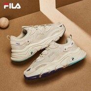 FILA 斐樂運(yùn)動(dòng)鞋女MARS II 火星系列二代秋秋季時(shí)尚復(fù)古跑步鞋女 奶白/木薯粉-GT 37.5