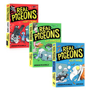真正的鴿子系列3冊  鴿子偵探 英文原版 Real Pigeons 兒童英語(yǔ)橋梁章節漫畫(huà)書(shū) FIGHT CRIME/Nest Hard/Eat Danger 冒險故事
