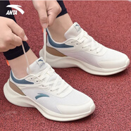 安踏（ANTA）男鞋夏季運動鞋2025新款網(wǎng)面透氣減震耐磨跑步鞋男輕便休閑鞋子男 淺米白/遠足綠5561F 網(wǎng)面透氣 39