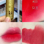 卡姿口紅小黑管久不易沾杯脫色女學(xué)生保濕豆沙色小眾絲絨口紅 03號女王  金管