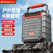 山水（SANSUI）D35S廣場舞戶外K歌直播帶聲卡低音炮大音量便攜式藍牙音箱小型播放器電木吉他民謠樂器音箱