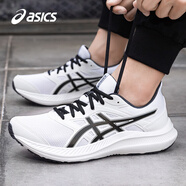 asics亞瑟士跑鞋男官方旗艦愛世克斯緩震運動鞋 白黑 39