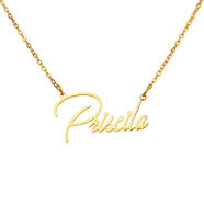 梅派個(gè)性定制項鏈歐美熱銷(xiāo)簡(jiǎn)約百搭鈦鋼訂刻名字吊牌吊墜批發(fā)SN7561SN 金色