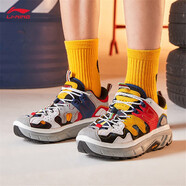 李寧（LI-NING）巴黎時裝周中國李寧春夏系列ACE Low男子籃球休閑鞋 標準黑/耀黃色/亮霓虹-2 43.5