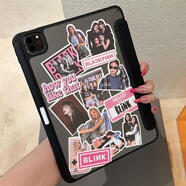 紅蘋(píng)果 (RED APPLE)DIY鐳射貼紙ipadpro保護殼2022適用蘋(píng)果air45硬殼10.9防彎11背卡 韓國女團貼紙+平板套 帶筆槽+送 iPadMini4/5(7.9英寸)