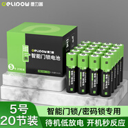 德力普（Delipow）智能門鎖電池5號堿性適用于指紋鎖密碼鎖酒店門鎖華為TCL德施曼PHILIPS鹿客VOC凱迪仕LR6/AA 智能門鎖專用【5號】20節(jié)精裝