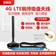 航圣 SMA接口增益天線中桿立式條狀LTE信號(hào)天線吸盤天線 適用于3g4g無(wú)線華為路由器CPE外置天線內(nèi)針 4G銅棒高增益天線1個(gè) 線長(zhǎng)3米