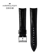 漢米爾頓（Hamilton）漢米爾頓腕表原裝表帶 黑色牛皮表帶黑縫線20mm
