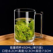樂美雅鋼化玻璃杯把手家用帶蓋帶手柄耐熱玻璃杯透明泡茶杯大容量
