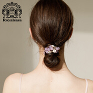 Royal sasa皇家莎莎發(fā)飾發(fā)圈人造水晶頭花韓版頭飾品手工花朵發(fā)繩盤發(fā)頭繩