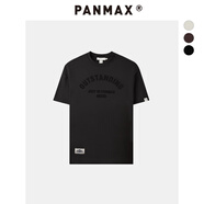 潘·麥克斯（PANMAX）PANMAX大碼男裝休閑美式潮牌簡約短袖圓領(lǐng)T恤寬松胖男士帥氣夏季 黑色 6XL