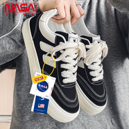 NASA XVVX官方聯(lián)名鞋子男ins潮流百搭學(xué)生低幫帆布鞋男生運動(dòng)鞋秋季板鞋 黑色 42