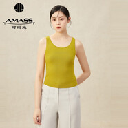 阿瑪施（AMASS）女裝新款簡(jiǎn)約時(shí)尚外穿內(nèi)搭針織背心羊絨衫女5392357 橄欖綠 M (3碼)
