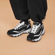 SKECHERS斯凱奇男鞋經(jīng)典情侶熊貓鞋男子休閑運動鞋厚底緩震老爹鞋 52675/BKW 黑色/白色 39.5
