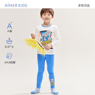 愛慕兒童變形金剛抗菌莫代爾兒童保暖內(nèi)衣/褲男女童秋衣秋褲打底衣奶皮衣 男孩長褲-威震天AK273A531 110