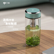 萬(wàn)象（WANXIANG）時(shí)尚玻璃杯男女士創(chuàng)意商務(wù)辦公杯大容量單層加厚水杯便攜車載茶杯 U269-蒂芙尼藍(lán)-370ml