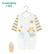 小青龍童裝 夏季薄款竹纖維汗布新生兒哈服幼童寶寶連體衣服嬰幼兒爬服 黃小龍 73cm (9-15個(gè)月/建議66-73cm)