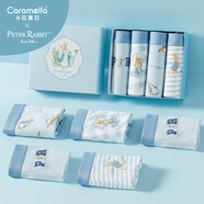 卡拉美拉（Caramella）比得兔聯(lián)名款兒童內褲卡通男童平角褲純新疆棉寶寶四角褲短褲禮盒