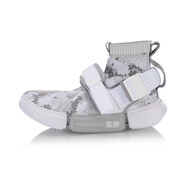 李寧（LI-NING）2019新品悟道 2 Buckle Up男子一體織透氣高幫籃球休閑鞋AGBP051 冰川灰/微晶灰/凝雪灰AGBP051-4 41