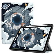 zoyu iPad Air7保護(hù)套帶筆槽11英寸2025款M3芯片適用蘋果Air6保護(hù)殼平板2024三折air5卡通可愛全包 宇宙飛碟【配鋼化膜】 2022款A(yù)ir5【10.9英寸】
