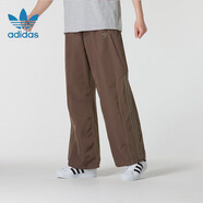 三葉草（Adidas）梭織長(cháng)褲男 時(shí)尚復古潮流寬松舒適透氣休閑直筒褲子 JE3479 S