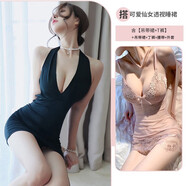 BSDFFO老師制服職業(yè)套裝后媽包臀裙性感衣服旗袍戰(zhàn)袍秘書御姐網(wǎng)紅主播穿 深V裸臀裙+粉色吊帶套裝 均碼體重80-120斤