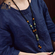 美芙仁 西藏九眼天珠吊墜藏式佛珠長(cháng)款項鏈男女冬瑪瑙毛衣鏈新年禮物 兔 3