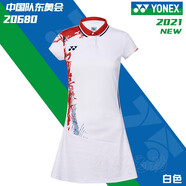 尤尼克斯（YONEX）新品yy羽毛球服 10482 中國國家隊陳雨菲雅思黃鴨 連衣裙20680白（無(wú)國旗） M