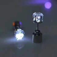 玲川LED發(fā)光耳釘蹦迪ins氣質(zhì)潮人鉆石耳飾情侶學(xué)生閃光耳環(huán)