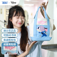 迪士尼包包女包迷你帆布手提包卡通帆布包朱迪藍(lán)白通勤小包生日禮物女