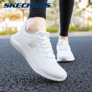 斯凱奇（Skechers）女鞋夏季跑步鞋女秋季新款輕便透氣網(wǎng)布白色運(yùn)動(dòng)鞋子女減震慢跑鞋 白色031 39