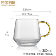 左茗右器玻璃杯創(chuàng  )意水杯家用耐熱透明茶杯加厚酒杯果汁飲料牛奶咖啡杯子 企鵝杯-透明