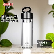 吉佑（JOYOGH）雙層加厚高硼硅耐熱男女士帶茶隔居家休閑商務(wù)辦公車載泡茶水杯子JY9013-320ml