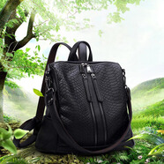 AISECUNN雙肩包女包牛皮新款時(shí)尚潮流女包鱷魚(yú)紋韓版多功能包雙肩背包女  鱷魚(yú)紋小號  （建議身高1.6以下