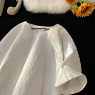 至唯 中國風(fēng)國潮棉亞麻小領(lǐng)口t恤短袖男oversize潮流牌半袖輕薄透氣夏 T3315白色 3XL 【尺碼偏大建議拍小一碼】