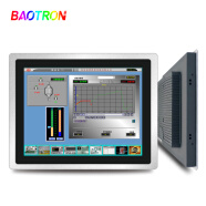 BAOTRON 嵌入式工业工控触摸一体机平板PLC组态人机界面自动化设备触控显示器监视电容触摸屏 银边12.1英寸电容触摸 （一体机）酷睿双核i3/4G/64G固态