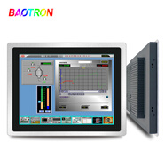 BAOTRON 嵌入式工控一體機工業(yè)觸摸顯示器商業(yè)電梯廣告展示機自動(dòng)化設備觸控顯示器監視器電容觸摸屏電腦 銀邊12.1英寸電容觸摸顯示器一體機 （一體機）四核J1900/4G/128G固態(tài)